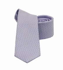          NM Slim Krawatte - Silber gepunktet Unifarbige Krawatten